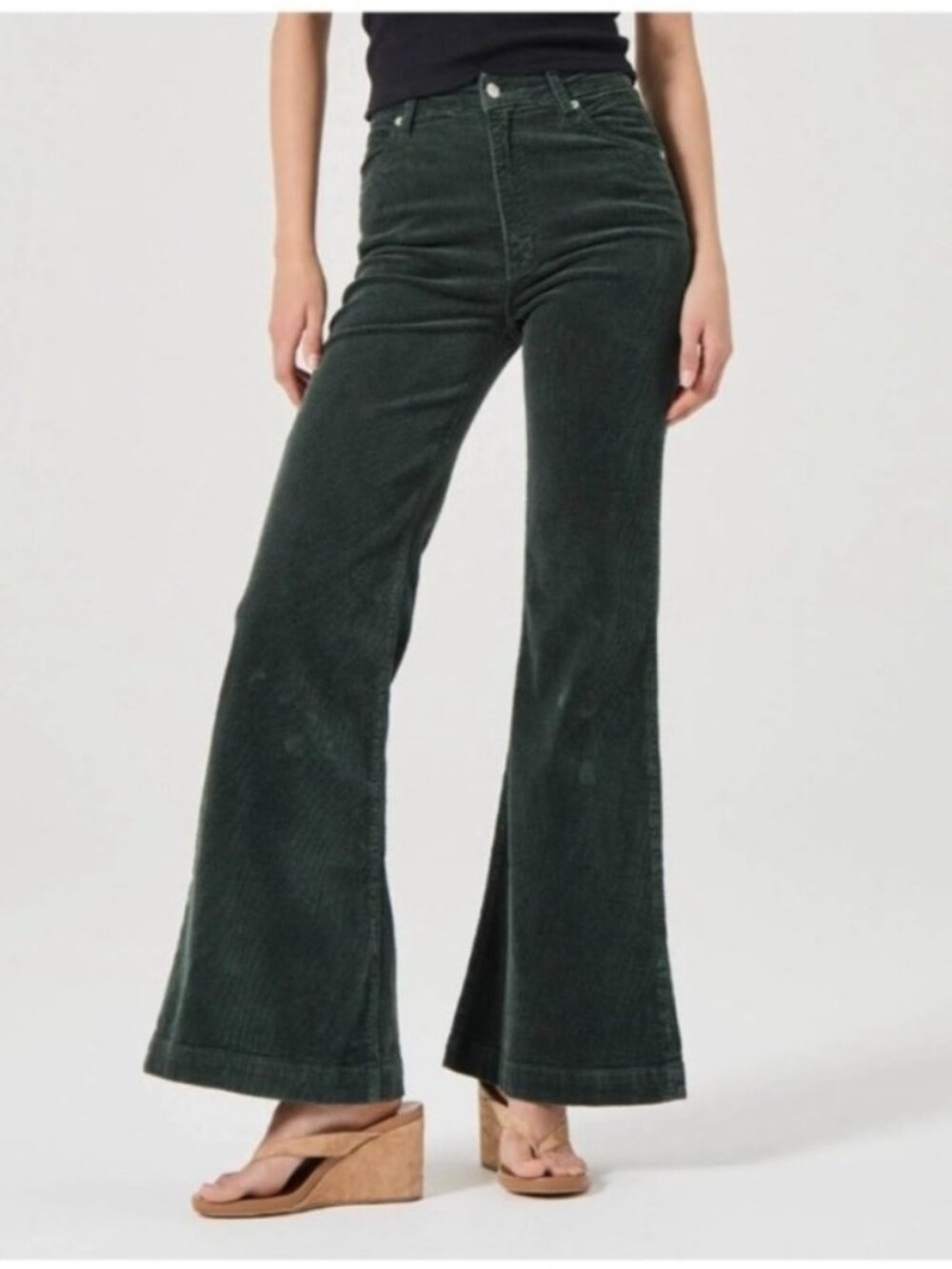 Rolla's Women's Eastcoast Flare Jeans Corduroy High Rise Green